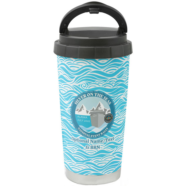 Custom Silver on the Seas Stainless Steel Coffee Tumbler