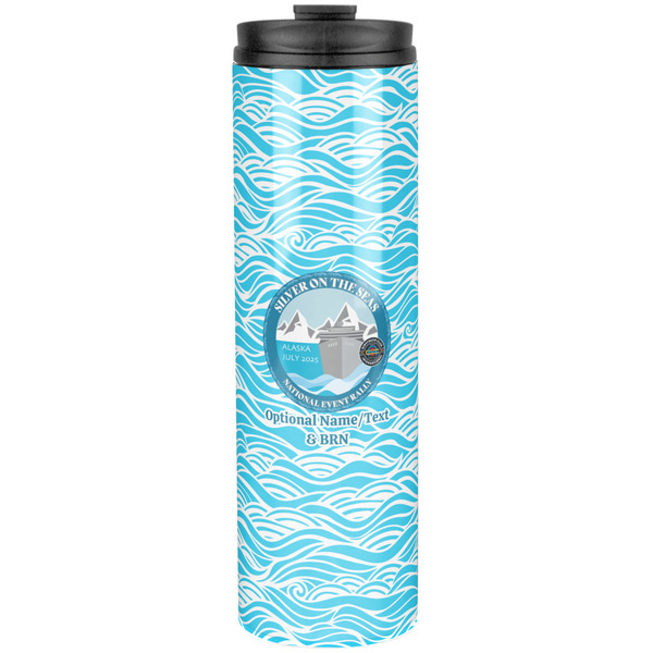 Custom Silver on the Seas Stainless Steel Skinny Tumbler - 20 oz