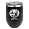 Silver on the Seas Stainless Wine Tumblers - Black - Double Sided - Front