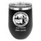 Silver on the Seas Stainless Wine Tumblers - Black - Single Sided - Front