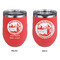 Silver on the Seas Stainless Wine Tumblers - Coral - Double Sided - Approval