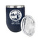 Silver on the Seas Stainless Wine Tumblers - Navy - Double Sided - Alt View