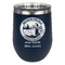 Silver on the Seas Stainless Wine Tumblers - Navy - Double Sided - Front