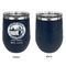 Silver on the Seas Stainless Wine Tumblers - Navy - Single Sided - Approval