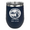 Silver on the Seas Stainless Wine Tumblers - Navy - Single Sided - Front