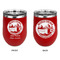 Silver on the Seas Stainless Wine Tumblers - Red - Double Sided - Approval