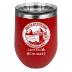 Silver on the Seas Stemless Stainless Steel Wine Tumbler - Red - Double-Sided