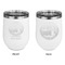 Silver on the Seas Stainless Wine Tumblers - White - Double Sided - Approval