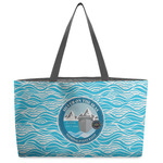 Silver on the Seas Beach Totes Bag - w/ Black Handles