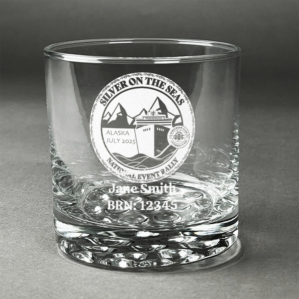 Custom Silver on the Seas Whiskey Glass - Engraved