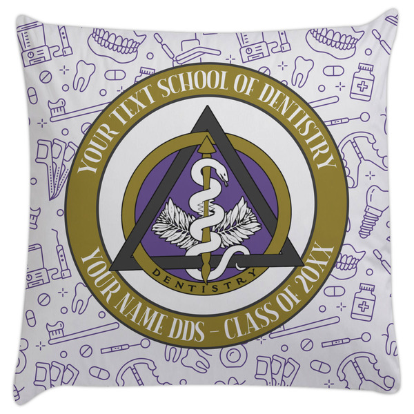 Custom Dental Insignia / Emblem Decorative Pillow Case (Personalized)