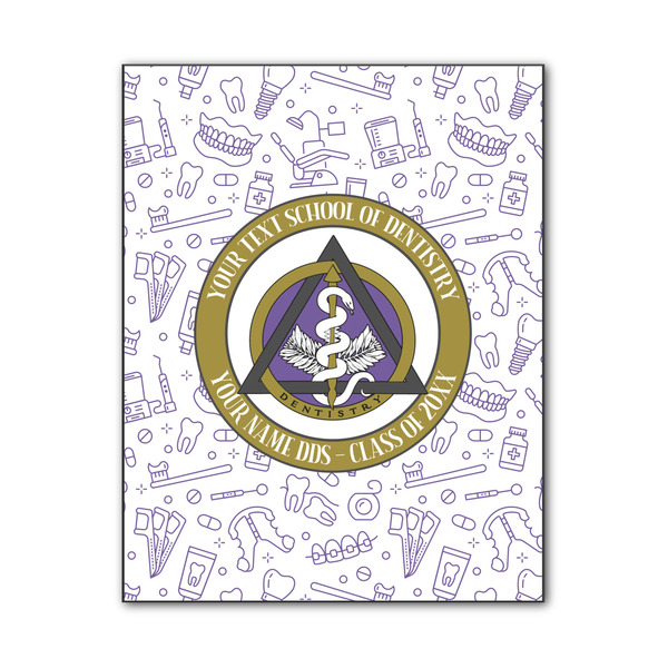 Custom Dental Insignia / Emblem Wood Print - 11" x 14" (Personalized)