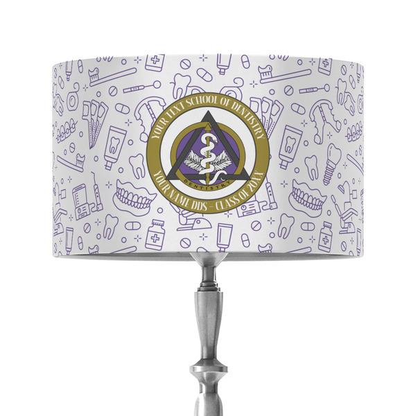 Custom Dental Insignia / Emblem 12" Drum Lamp Shade - Fabric (Personalized)