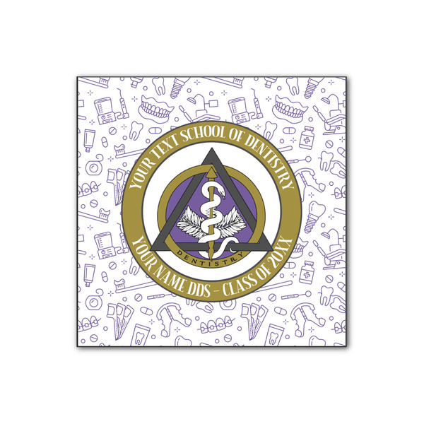 Custom Dental Insignia / Emblem Wood Print - 12" x 12" (Personalized)