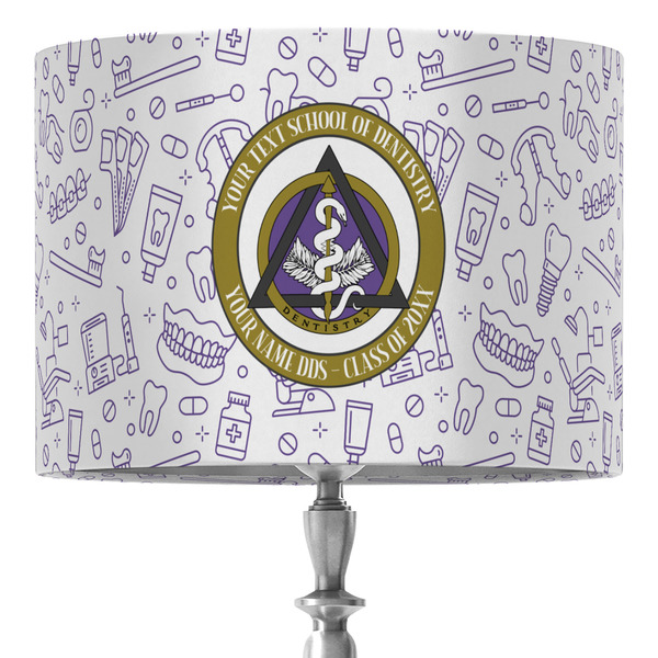 Custom Dental Insignia / Emblem 16" Drum Lamp Shade - Fabric (Personalized)