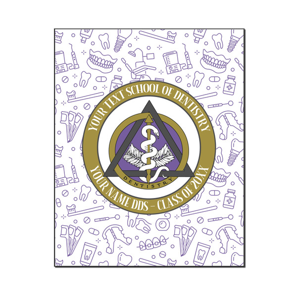 Custom Dental Insignia / Emblem Wood Print - 16" x 20" (Personalized)