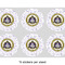 Dental Insignia / Emblem 3" Multipurpose Round Labels - Sheet