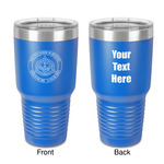 Dental Insignia / Emblem 30 oz Stainless Steel Tumbler - Royal Blue - Double-Sided (Personalized)