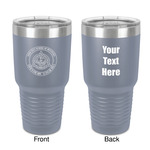 Dental Insignia / Emblem 30 oz Stainless Steel Tumbler - Grey - Double-Sided (Personalized)