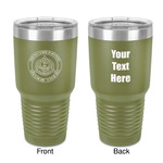 Dental Insignia / Emblem 30 oz Stainless Steel Tumbler - Olive - Double-Sided (Personalized)