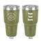 Dental Insignia / Emblem 30 oz Stainless Steel Ringneck Tumbler - Olive - Double Sided - Front & Back