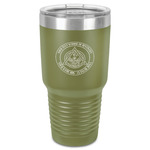 Dental Insignia / Emblem 30 oz Stainless Steel Tumbler - Olive - Single-Sided (Personalized)