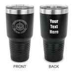 Dental Insignia / Emblem 30 oz Stainless Steel Tumbler - Black - Double-Sided (Personalized)