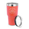 Dental Insignia / Emblem 30 oz Stainless Steel Ringneck Tumblers - Coral - LID OFF