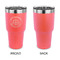 Dental Insignia / Emblem 30 oz Stainless Steel Ringneck Tumblers - Coral - Single Sided - APPROVAL