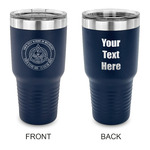 Dental Insignia / Emblem 30 oz Stainless Steel Tumbler - Navy - Double-Sided (Personalized)