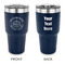 Dental Insignia / Emblem 30 oz Stainless Steel Ringneck Tumblers - Navy - Double Sided - APPROVAL