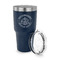 Dental Insignia / Emblem 30 oz Stainless Steel Ringneck Tumblers - Navy - LID OFF