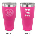 Dental Insignia / Emblem 30 oz Stainless Steel Tumbler - Pink - Double-Sided (Personalized)