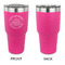Dental Insignia / Emblem 30 oz Stainless Steel Ringneck Tumblers - Pink - Single Sided - APPROVAL