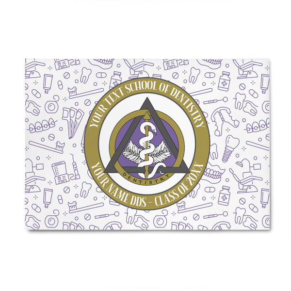 Custom Dental Insignia / Emblem Indoor Area Rug - 4' x 6' (Personalized)