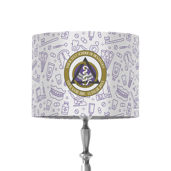 Custom Dental Insignia / Emblem 8" Drum Lamp Shade - Fabric (Personalized)