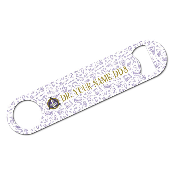 Custom Dental Insignia / Emblem Bar Bottle Opener - White (Personalized)