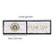 Dental Insignia / Emblem Bar Mats - Sizing Chart