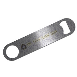 Dental Insignia / Emblem Bar Bottle Opener - Silver (Personalized)