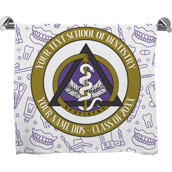 Custom Dental Insignia / Emblem Bath Towel (Personalized)