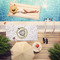 Dental Insignia / Emblem Beach Towel - Lifestyle at Pool