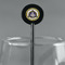 Dental Insignia / Emblem Black Plastic 5.5" Stir Stick - Round - Main