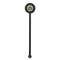 Dental Insignia / Emblem Black Plastic 5.5" Stir Stick - Round - Single Stick