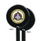 Dental Insignia / Emblem Black Plastic 5.5" Stir Stick - Single Sided - Round - Front & Back