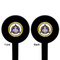 Dental Insignia / Emblem Black Plastic 6" Food Pick - Round - Double Sided - Front & Back