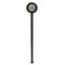 Dental Insignia / Emblem Black Plastic 7" Stir Stick - Round - Single Stick