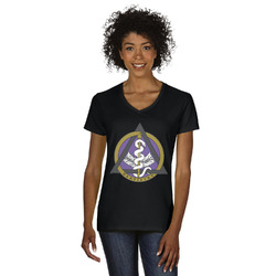 Dental Insignia / Emblem Women's V-Neck T-Shirt - Black