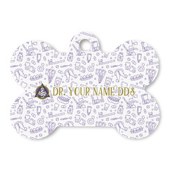 Dental Insignia / Emblem Bone Shaped Dog ID Tag (Personalized)