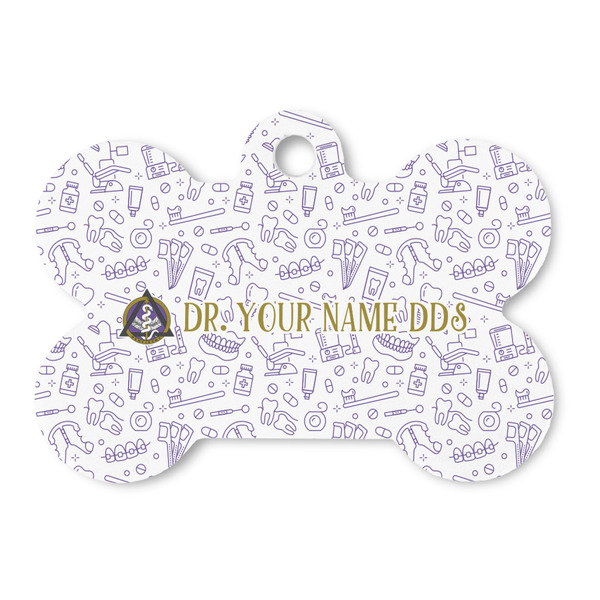 Custom Dental Insignia / Emblem Bone Shaped Dog ID Tag (Personalized)