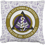 Dental Insignia / Emblem Faux-Linen Throw Pillow 16" (Personalized)